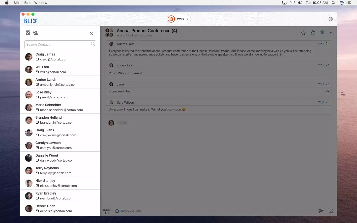 Blix chat contacts on macOS